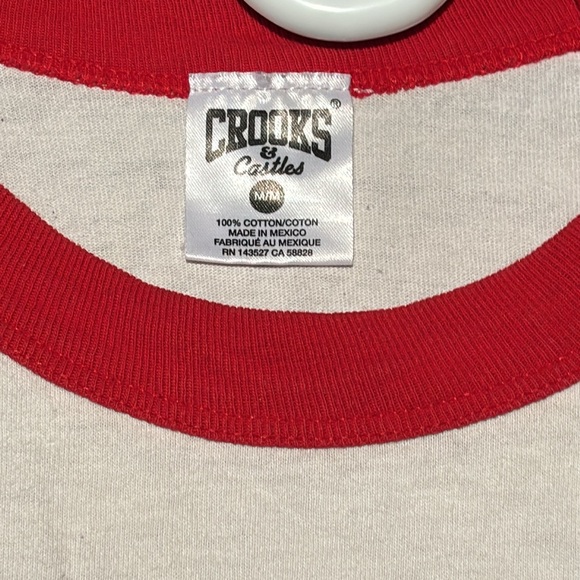 Crooks & Castles  Women’s Long Sleeve Baseball Henley  Shirt Size Medium - Picture 2 of 5